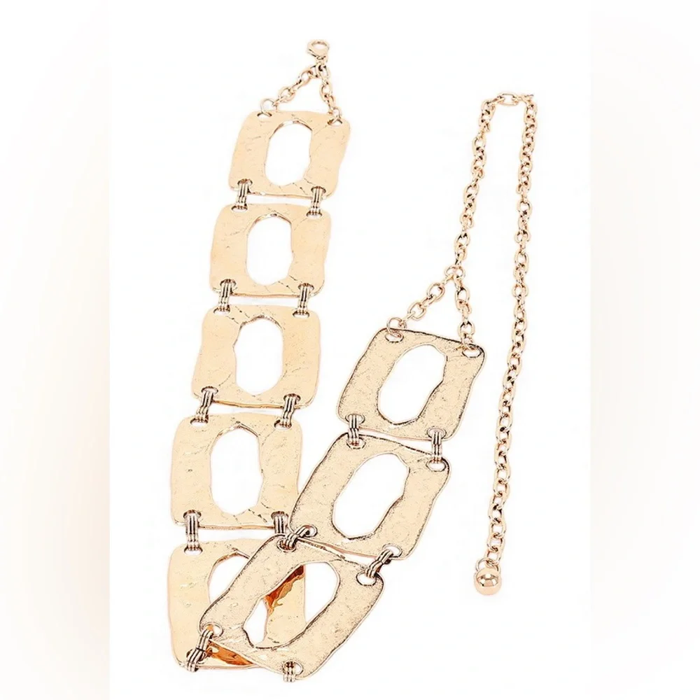 Gold or Silver Metal Chain Statement Belt
